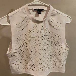 White crop top